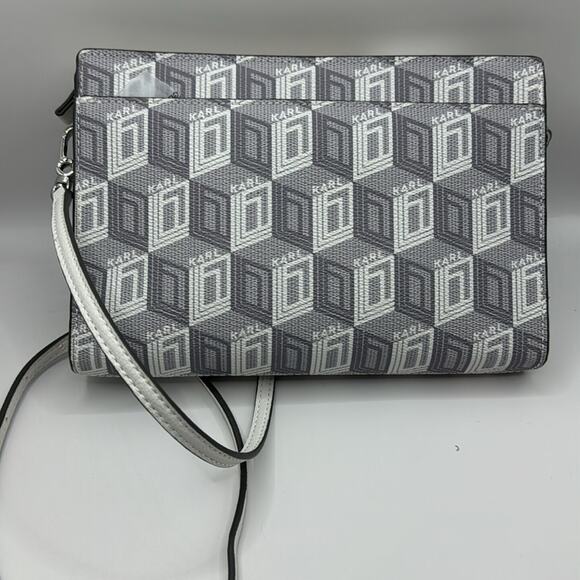 Karl Lagerfeld Gray Adele wristlet crossbody Bag ✨ - Picture 4 of 5